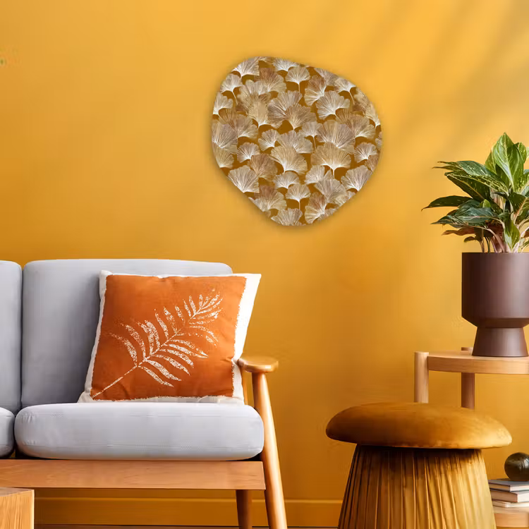 Organisch schilderij - Forex - Ginkgo - Bladeren - Goud — 3