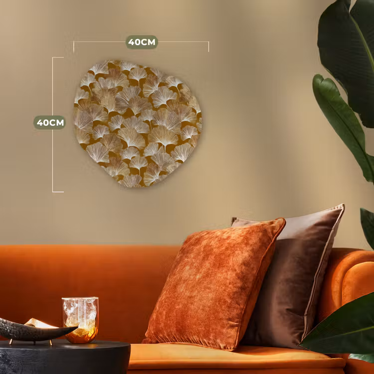 Organisch schilderij - Forex - Ginkgo - Bladeren - Goud — 4