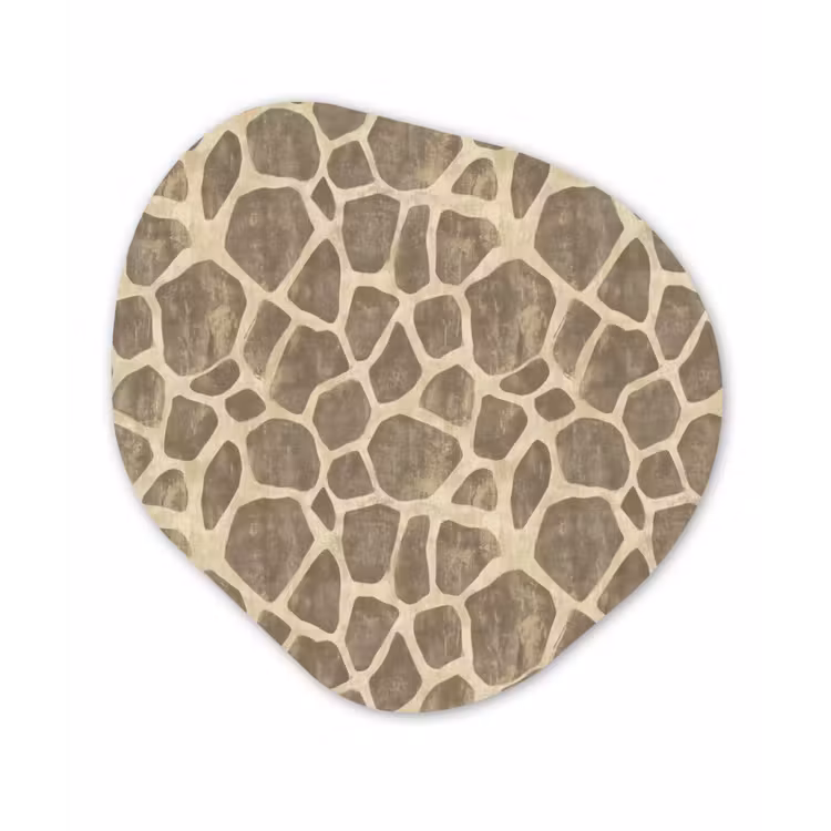 Organisch schilderij - Forex - Giraf - Patroon - Beige - Bruin — 1