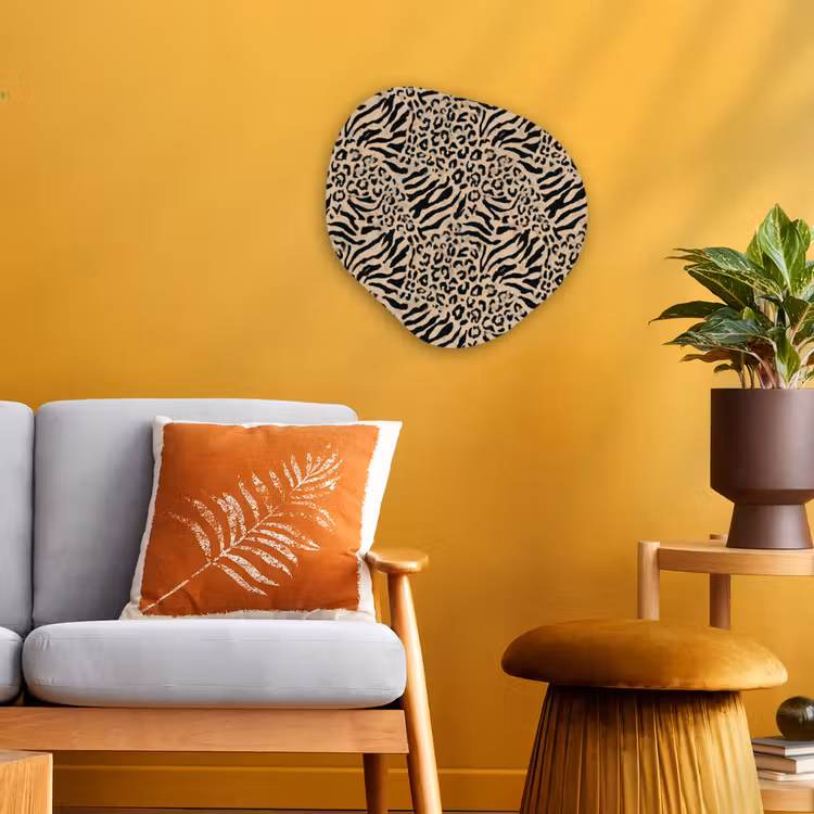 Organisch schilderij - Forex - Giraf - Zebra - Motief - Bruin — 3