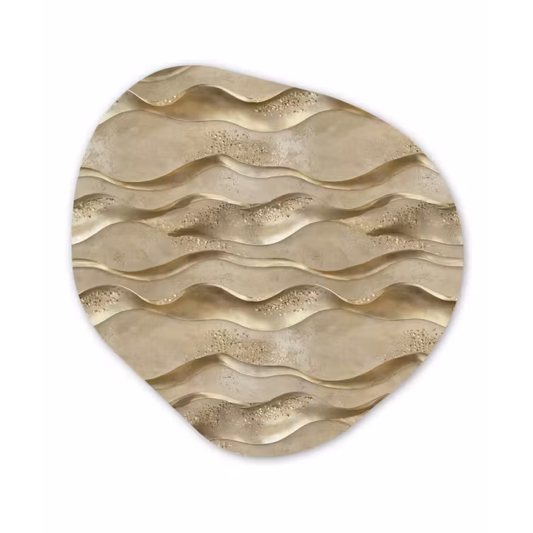 Organisch schilderij - Forex - Golven - Patroon - Goud — 1