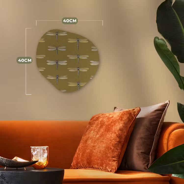 Organisch schilderij - Forex - Libellen - Patroon - Groen — 4