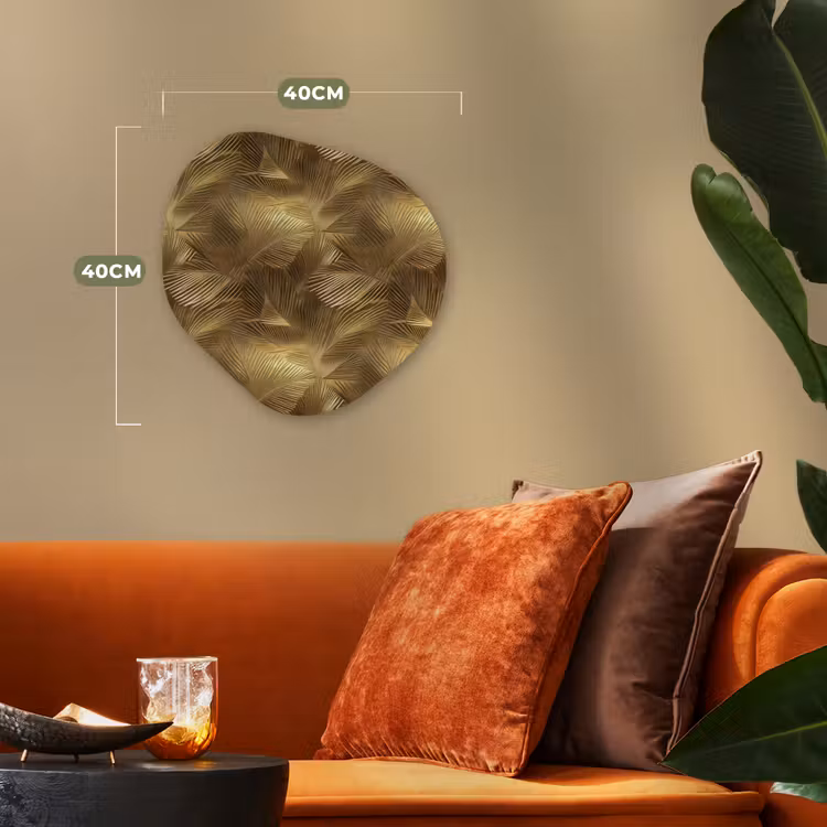 Organisch schilderij - Forex - Palm - Waaier - Goud — 4