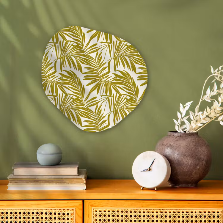 Organisch schilderij - Forex - Palmblad - Patroon - Groen — 2