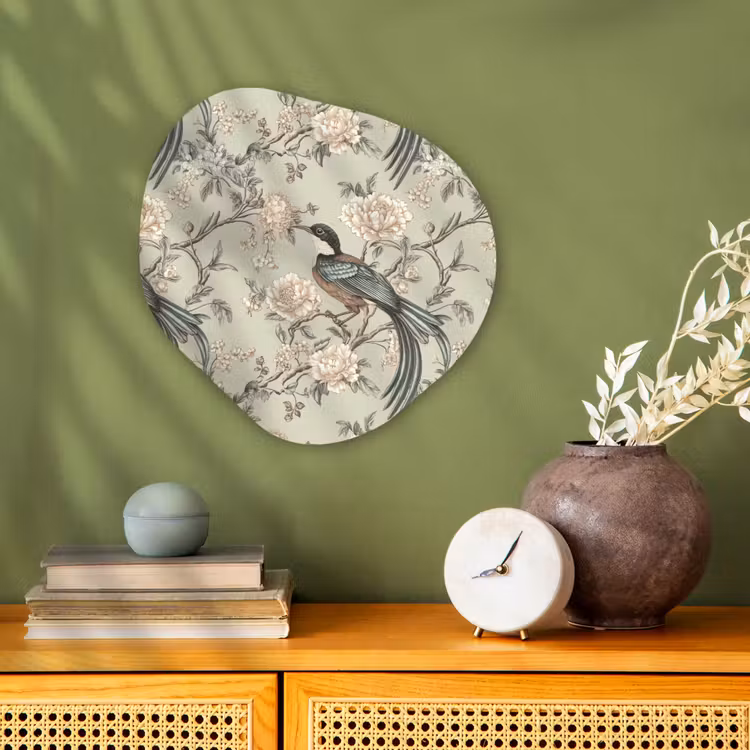 Organisch schilderij - Forex - Bloem - Vogel - Kleurrijk — 2