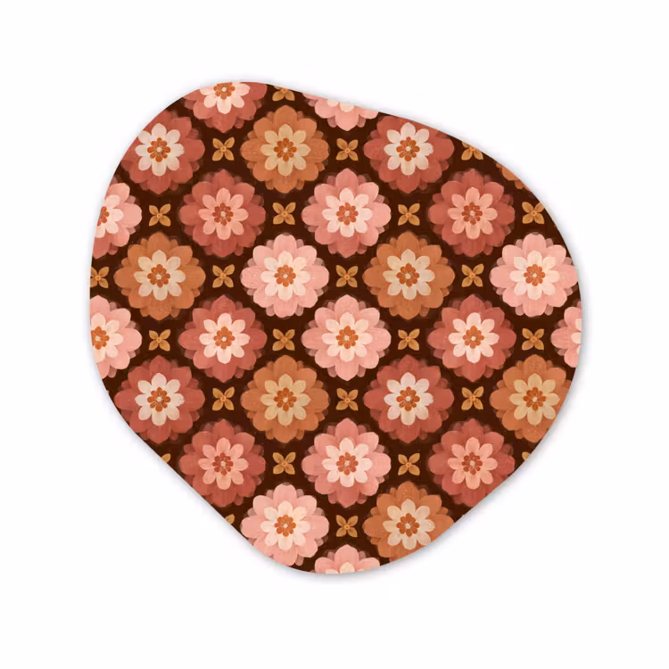 Organisch schilderij - Forex - Geometrisch - Bloemen - Kleurrijk — 1