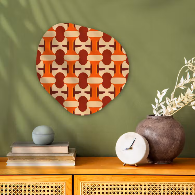 Organisch schilderij - Forex - Geometrisch - Retro - Oranje — 2