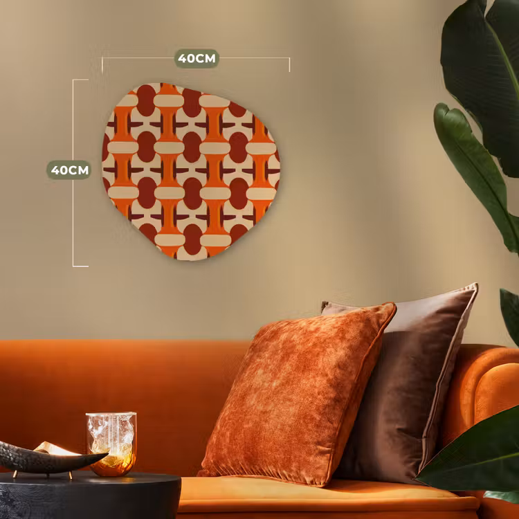 Organisch schilderij - Forex - Geometrisch - Retro - Oranje — 4