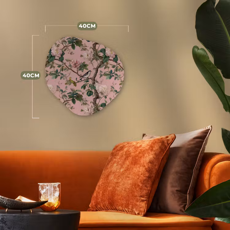 Organisch schilderij - Forex - Pioenrozen - Botanisch - Vogel — 4