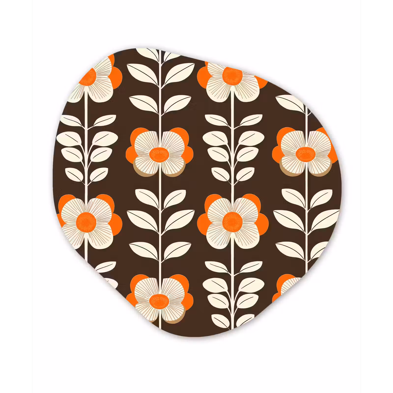 Organisch schilderij - Forex - Bloemen - Retro - Bruin — 1