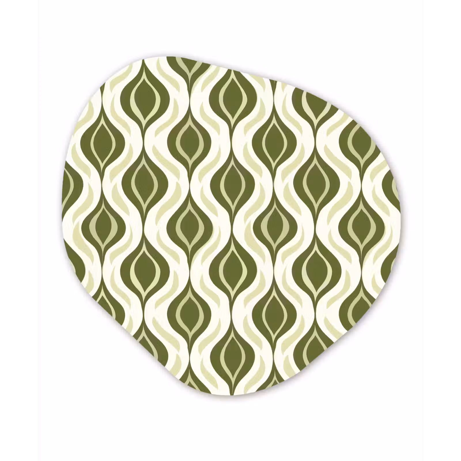 Organisch schilderij - Forex - Patroon - Retro - Groen — 1