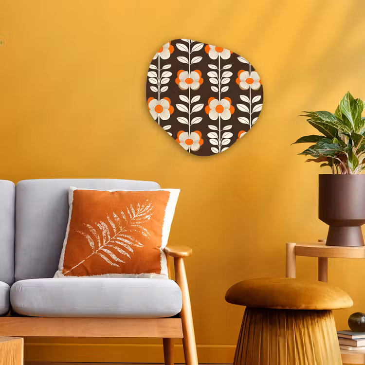 Organisch schilderij - Forex - Bloemen - Retro - Bruin — 3