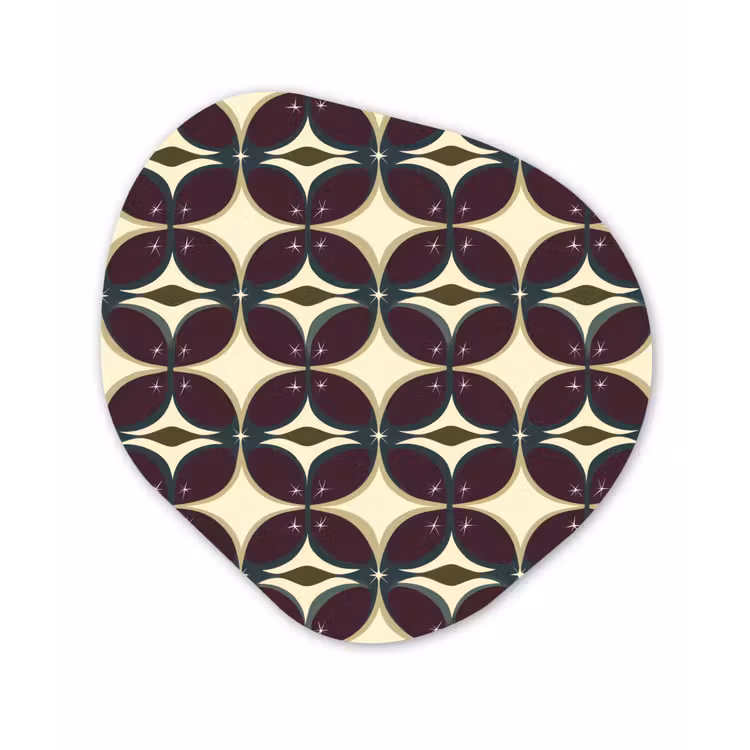 Organisch schilderij - Forex - Cirkel - Retro - Kleurrijk — 1