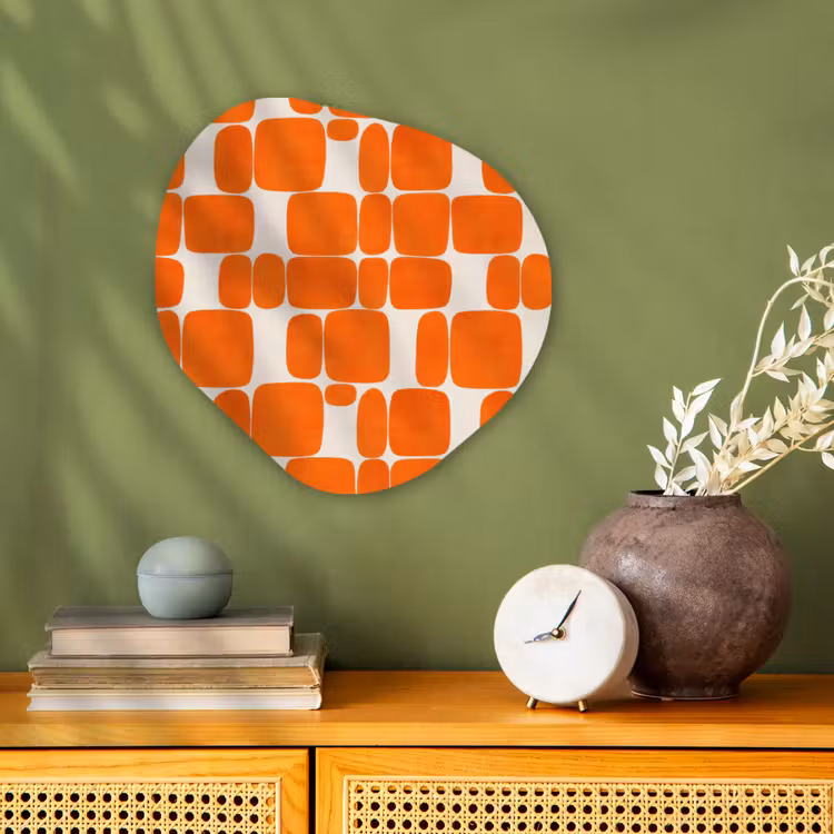 Organisch schilderij - Forex - Patroon - Retro - Oranje — 2