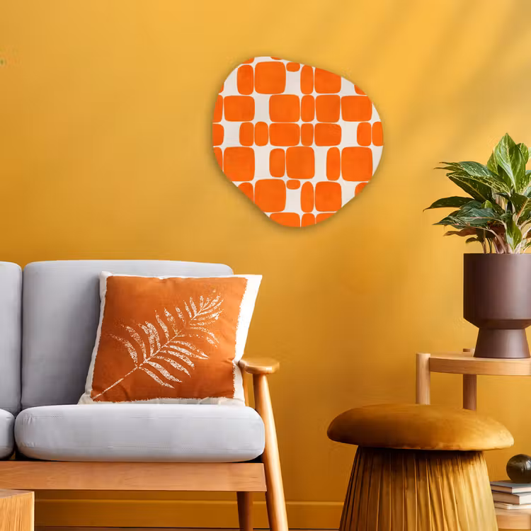 Organisch schilderij - Forex - Patroon - Retro - Oranje — 3