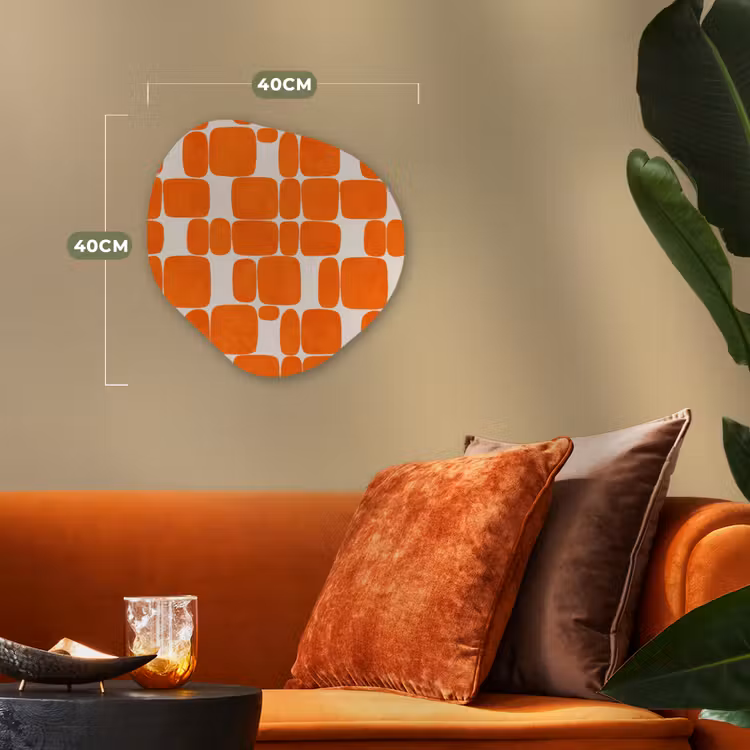 Organisch schilderij - Forex - Patroon - Retro - Oranje — 4