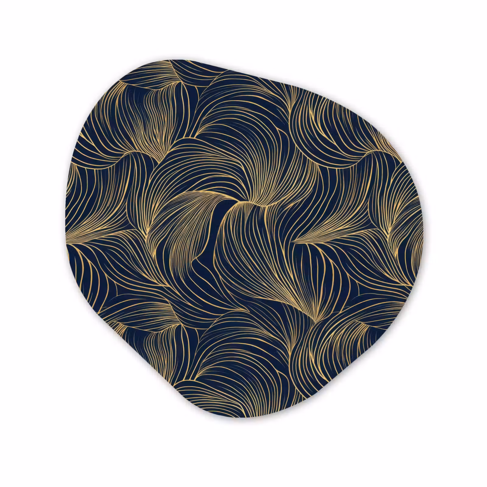 Organisch schilderij - Forex - Abstract - Lijnen - Blauw - Goud — 1
