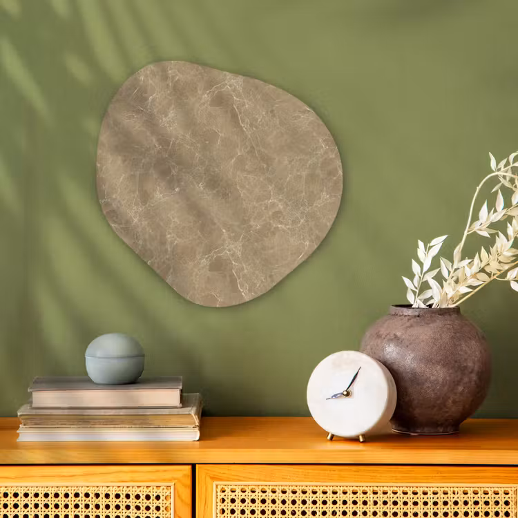 Organisch schilderij - Forex - Beige - Marmer - Witte aders — 2