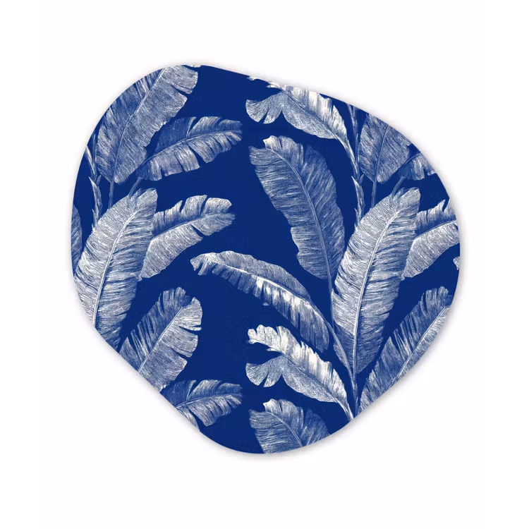 Organisch schilderij - Forex - Blad - Palm - Blauw — 1