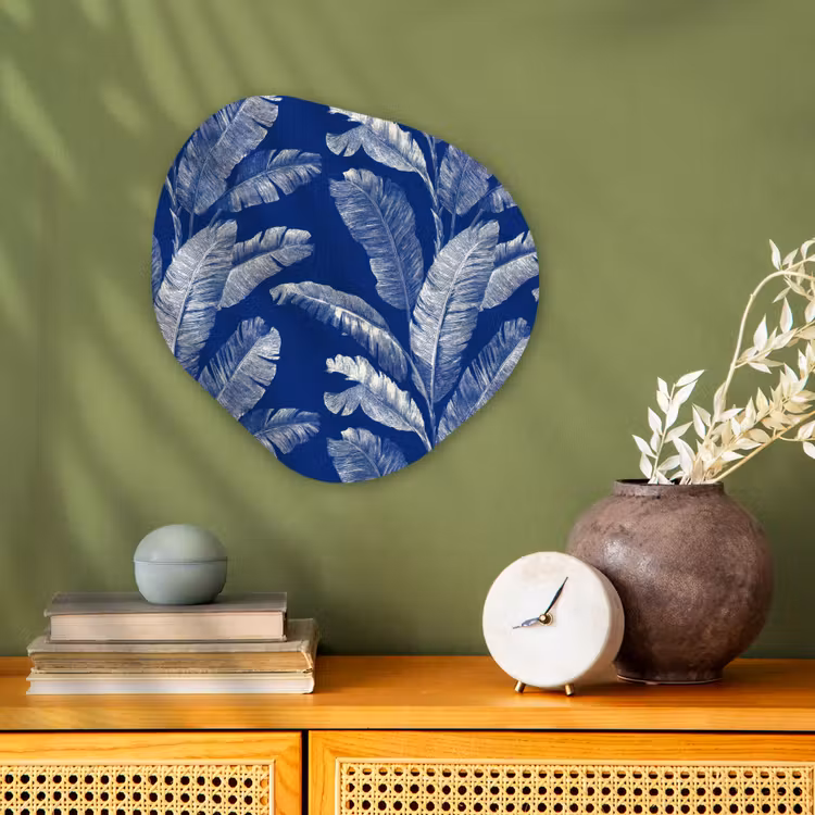 Organisch schilderij - Forex - Blad - Palm - Blauw — 2