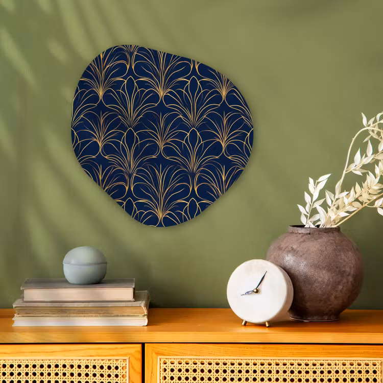 Organisch schilderij - Forex - Deco - Waaier - Blauw — 2
