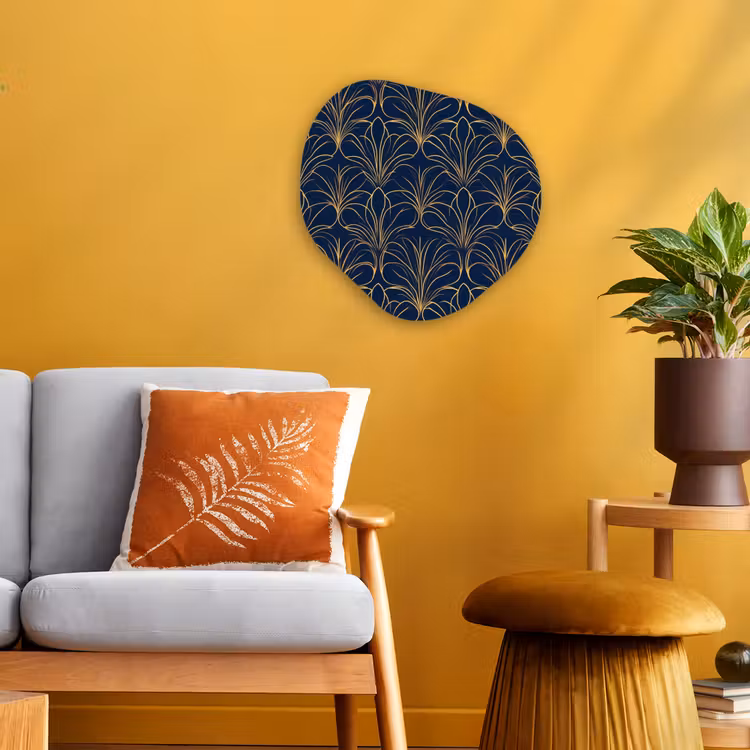 Organisch schilderij - Forex - Deco - Waaier - Blauw — 3
