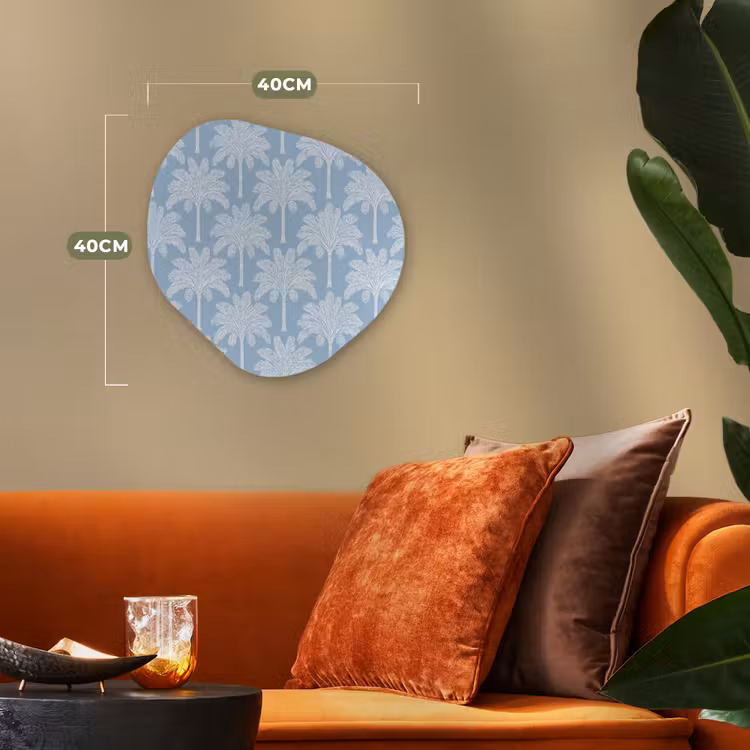Organisch schilderij - Forex - Palmboom - Modern - Blauw — 4