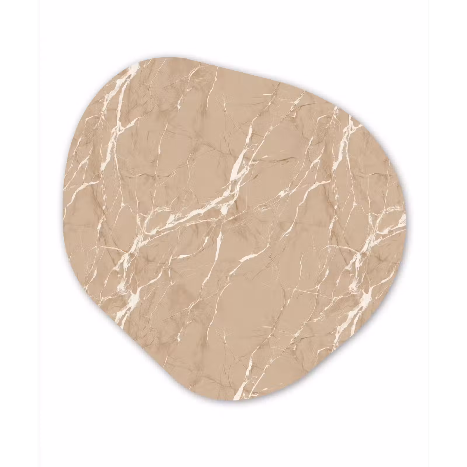Organisch schilderij - Forex - Beige - Marmer - Organisch - Wit — 1