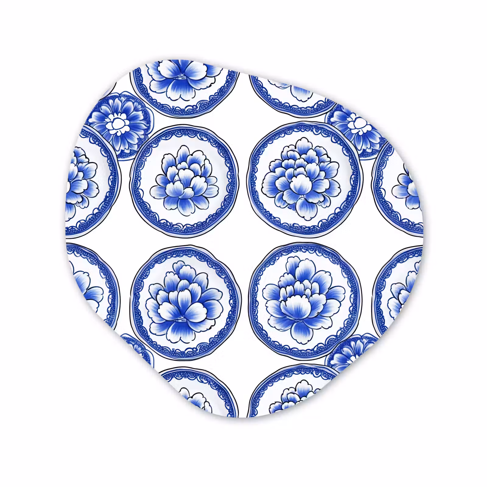 Organisch schilderij - Forex - Cirkels - Bloemen - Blauw — 1