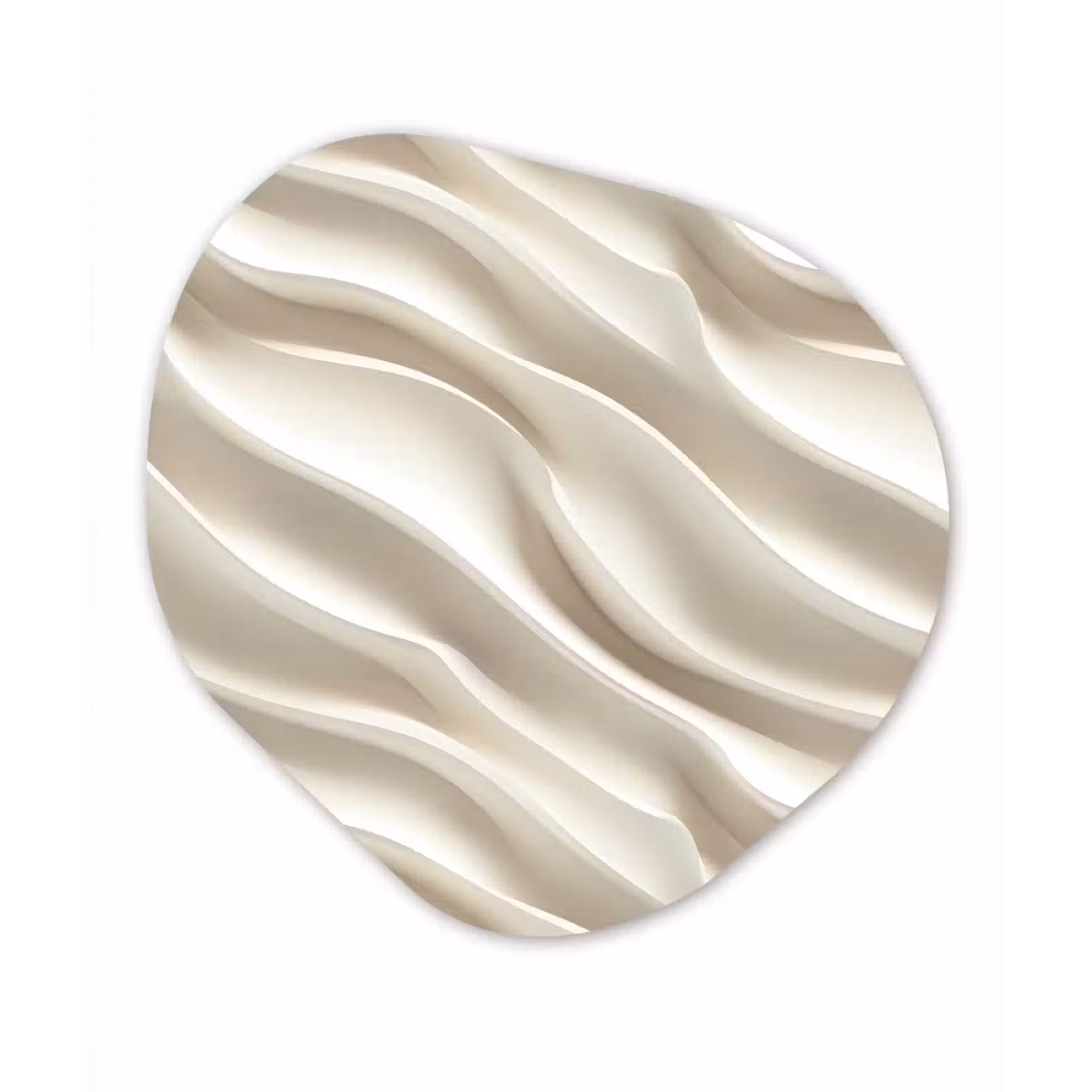Organisch schilderij - Forex - Diagonaal - Golven - Crème — 1