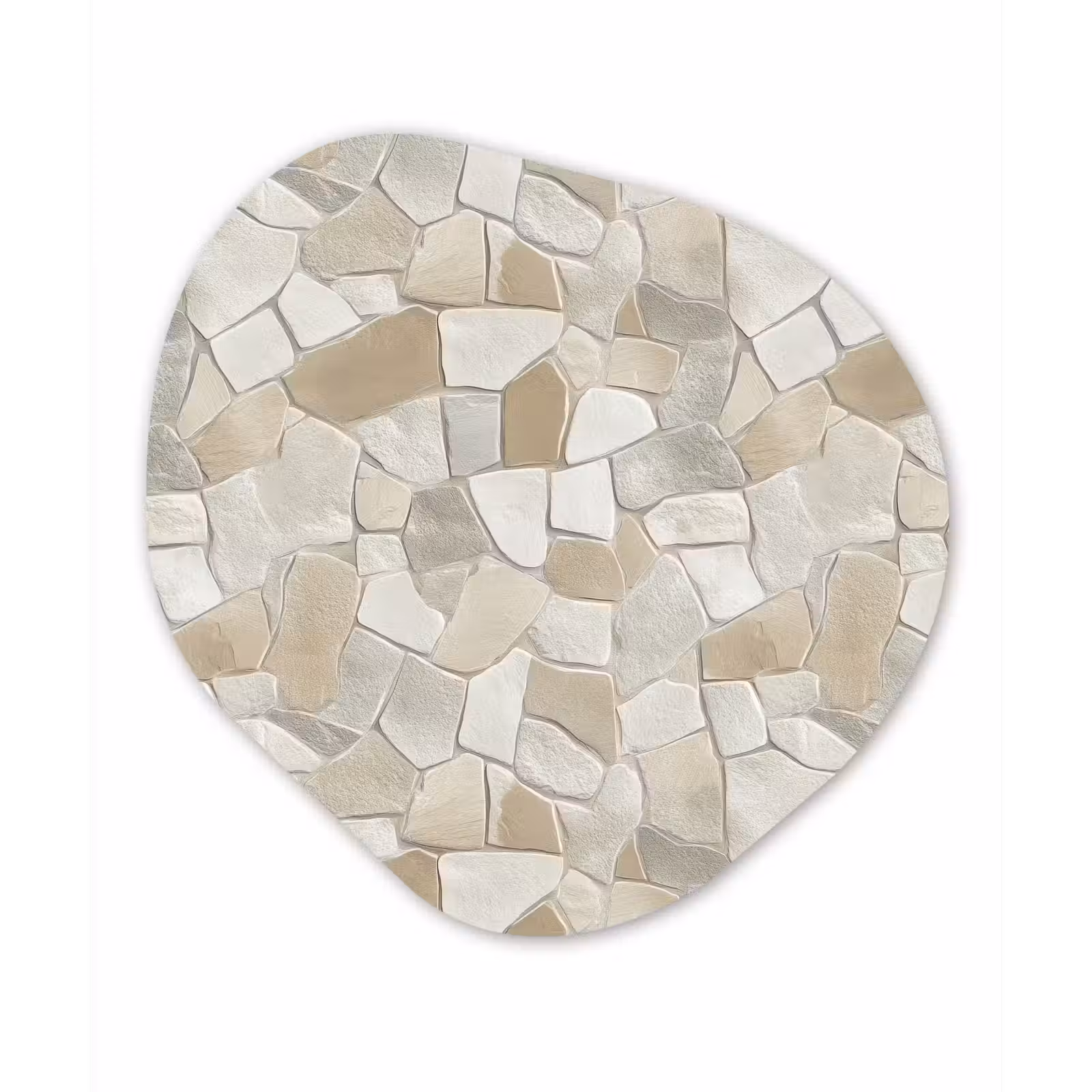 Organisch schilderij - Forex - Mozaïek - Stenen - Beige — 1