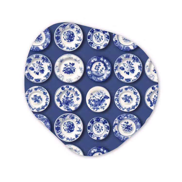 Organisch schilderij - Forex - Borden - Floraal - Blauw — 1