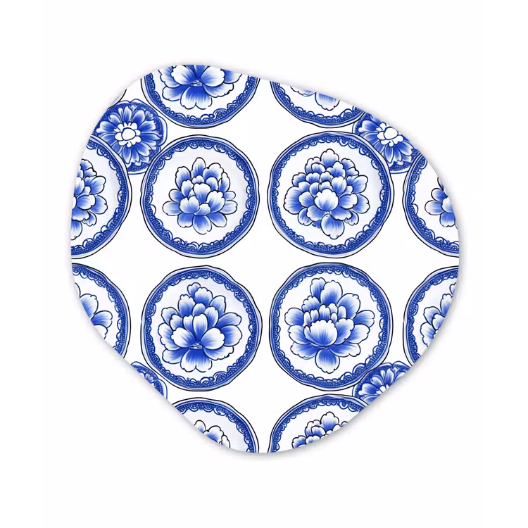 Organisch schilderij - Forex - Cirkels - Bloemen - Blauw — 1
