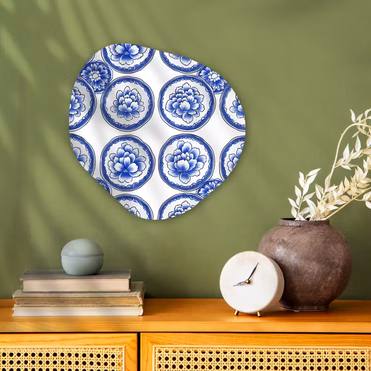 Organisch schilderij - Forex - Cirkels - Bloemen - Blauw — 2