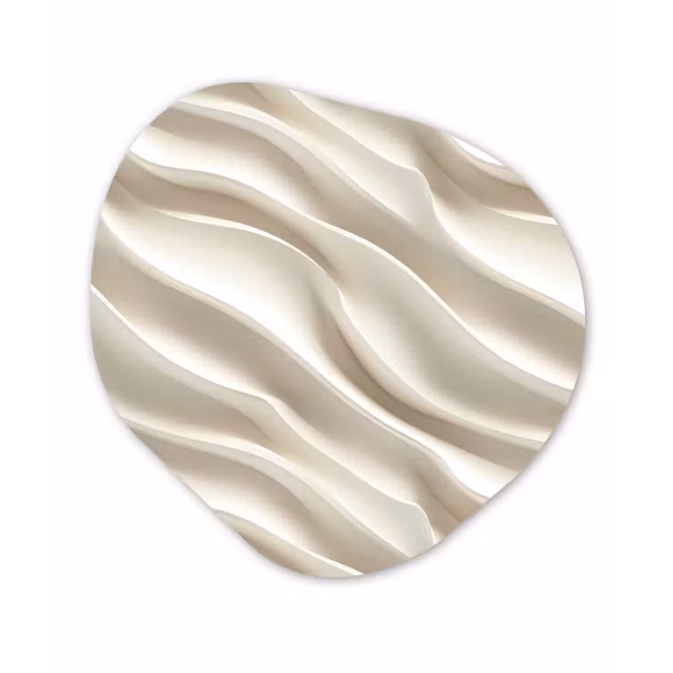 Organisch schilderij - Forex - Diagonaal - Golven - Crème — 1