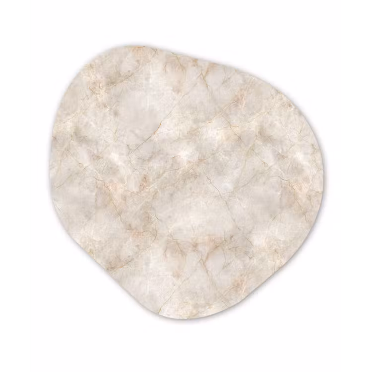 Organisch schilderij - Forex - Lichtbeige - Goudbruine Nerven - Marmer — 1