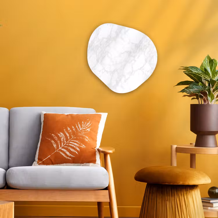 Organisch schilderij - Forex - Minimalistisch - Wit - Grijze aders — 3