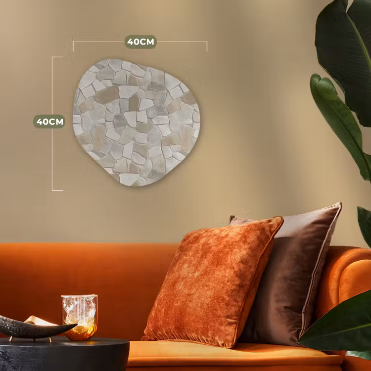 Organisch schilderij - Forex - Mozaïek - Stenen - Beige — 4