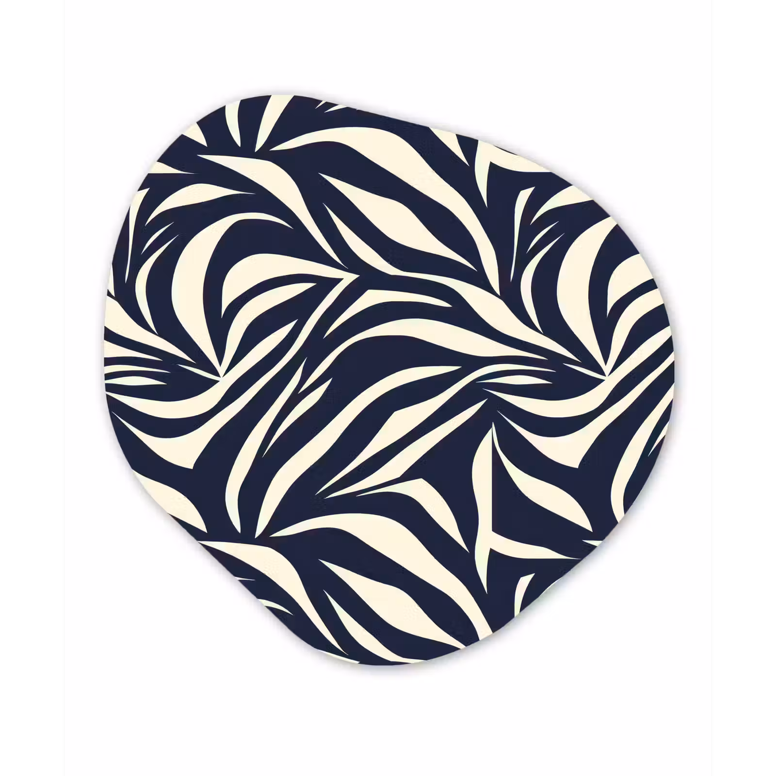 Organisch schilderij - Forex - Bladvormen - Blauw - Patroon - Wit — 1