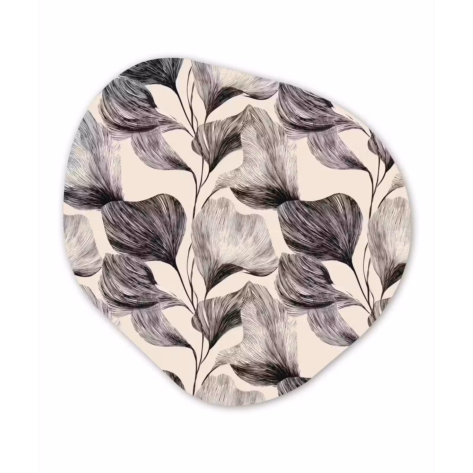 Organisch schilderij - Forex - Botanisch - Bladeren - Zwart — 1