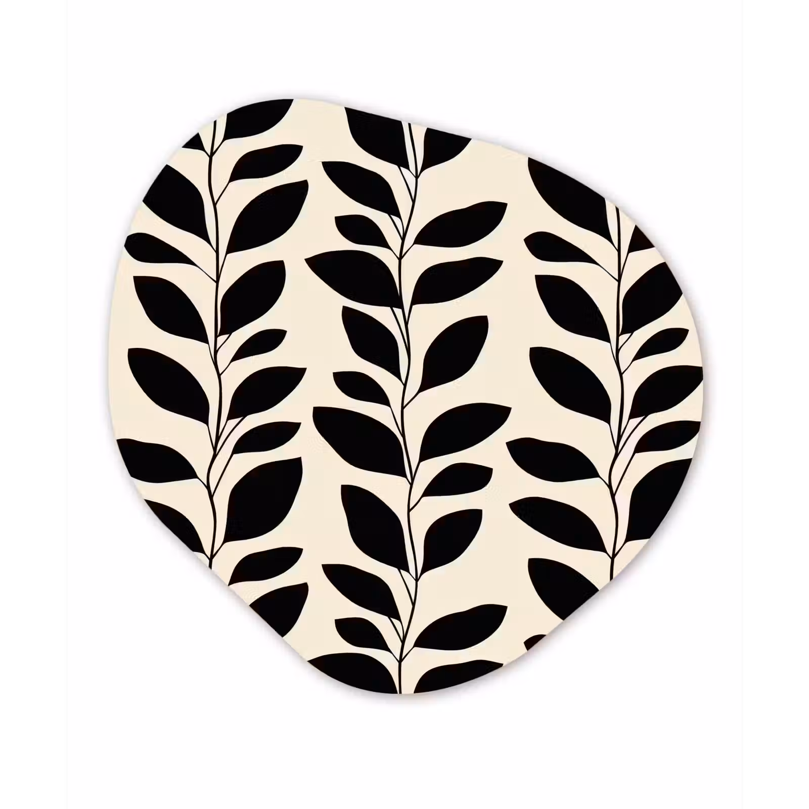 Organisch schilderij - Forex - Botanisch - Dessin - Zwart - Beige — 1
