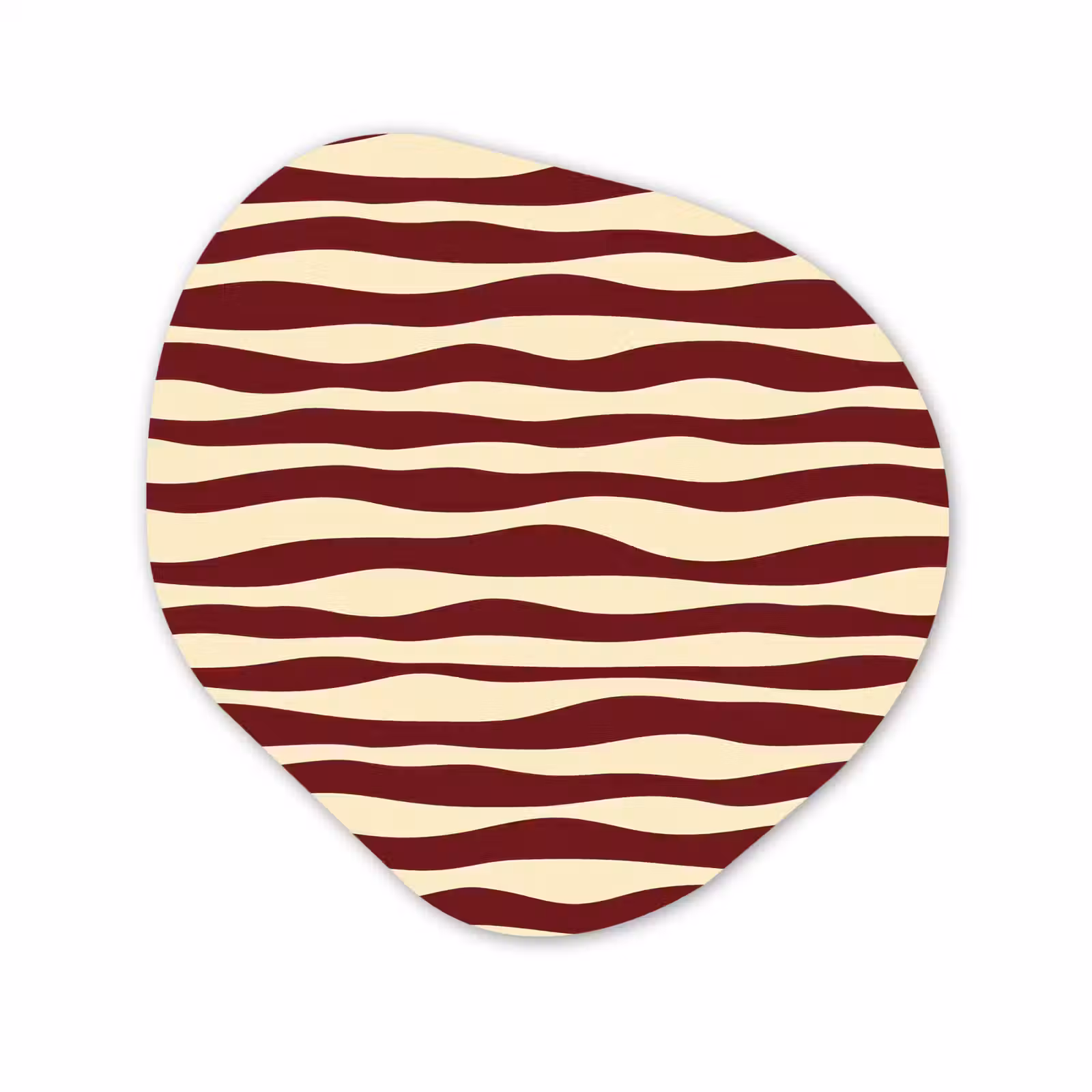Organisch schilderij - Forex - Golven - Rood - Patroon - Crème — 1