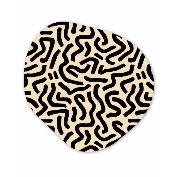 Organisch schilderij - Forex - Abstract - Lijnen - Zwart — 1