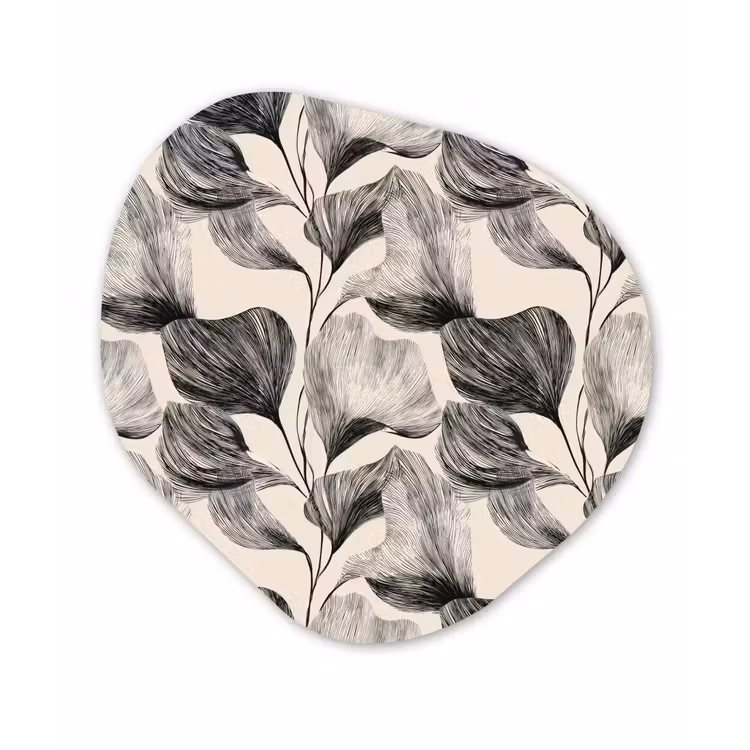 Organisch schilderij - Forex - Botanisch - Bladeren - Zwart — 1