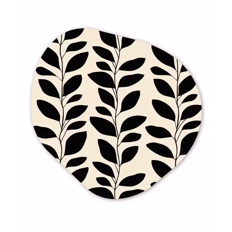 Organisch schilderij - Forex - Botanisch - Dessin - Zwart - Beige — 1
