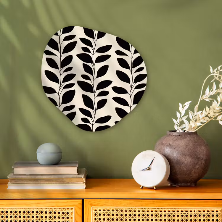Organisch schilderij - Forex - Botanisch - Dessin - Zwart - Beige — 2