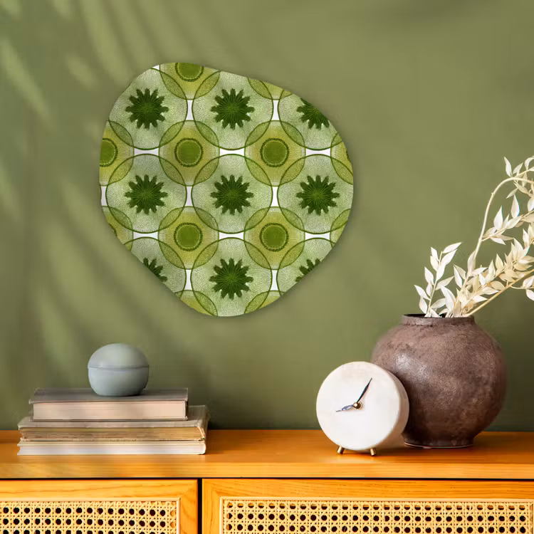Organisch schilderij - Forex - Cirkels - Patroon - Groen — 2