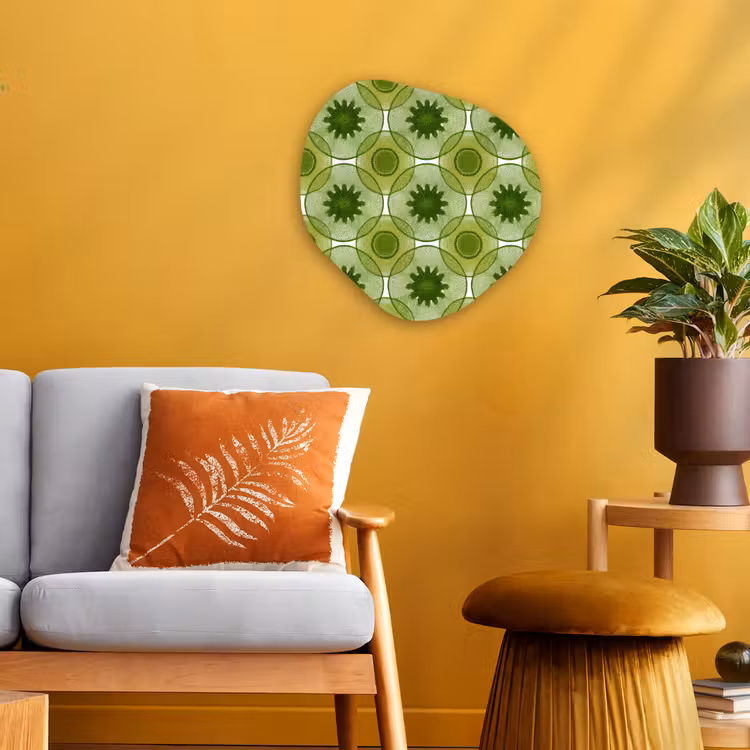 Organisch schilderij - Forex - Cirkels - Patroon - Groen — 3