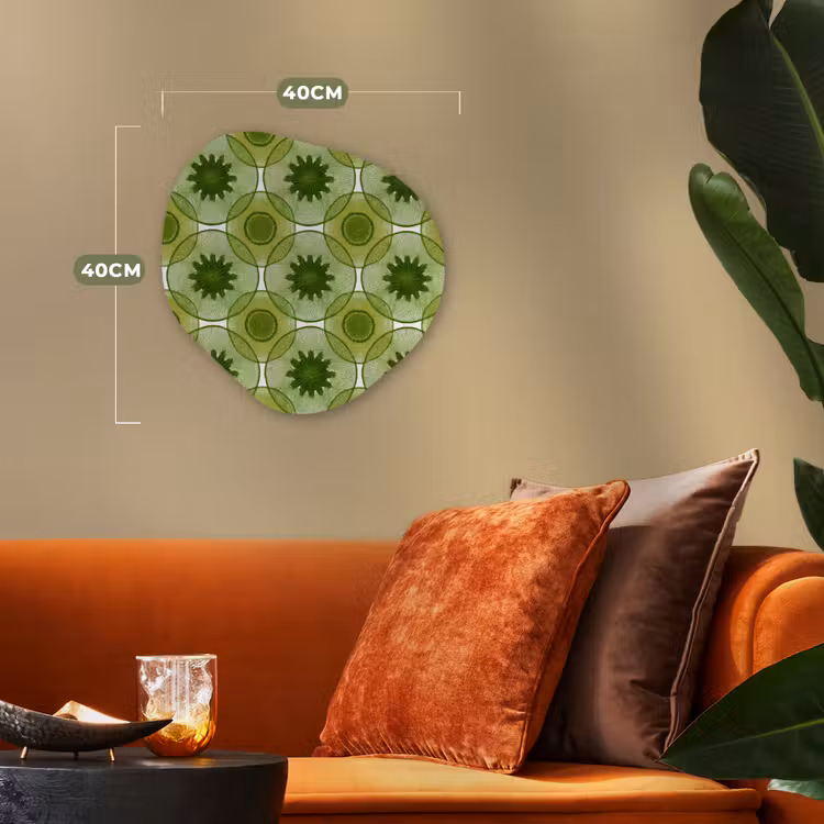 Organisch schilderij - Forex - Cirkels - Patroon - Groen — 4