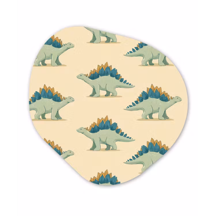 Organisch schilderij - Forex - Dino - Patroon - Groen — 1